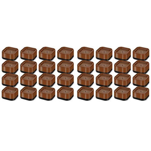 32X Furniture Risers Adjustable Bed Risers Desk Leg Risers 1.38Inch Stackable Heavy Duty Bed Lifts Risers