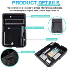 2X Bilinsats Främre Center Förvaringsbox Konsol Organizer Tray Box för  Sorento MQ4 2021 2022