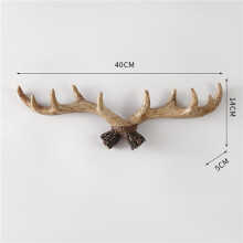 2X Vintage Deer Antlers Wall Hook Wall Mounted Clothes Hanger Coat Rack Key Holder for Decorative Wall Hook B