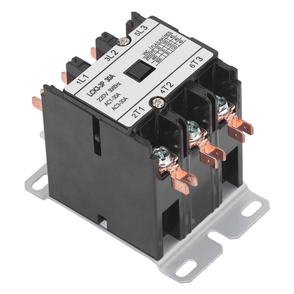 Durable Ac Contactor 30A 3P 220V Heat Resistant Pp Shell Silver Contacts 4651388584611