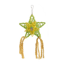(Single style 1) Star Shaped Grass Rope Chew Toys for Birds