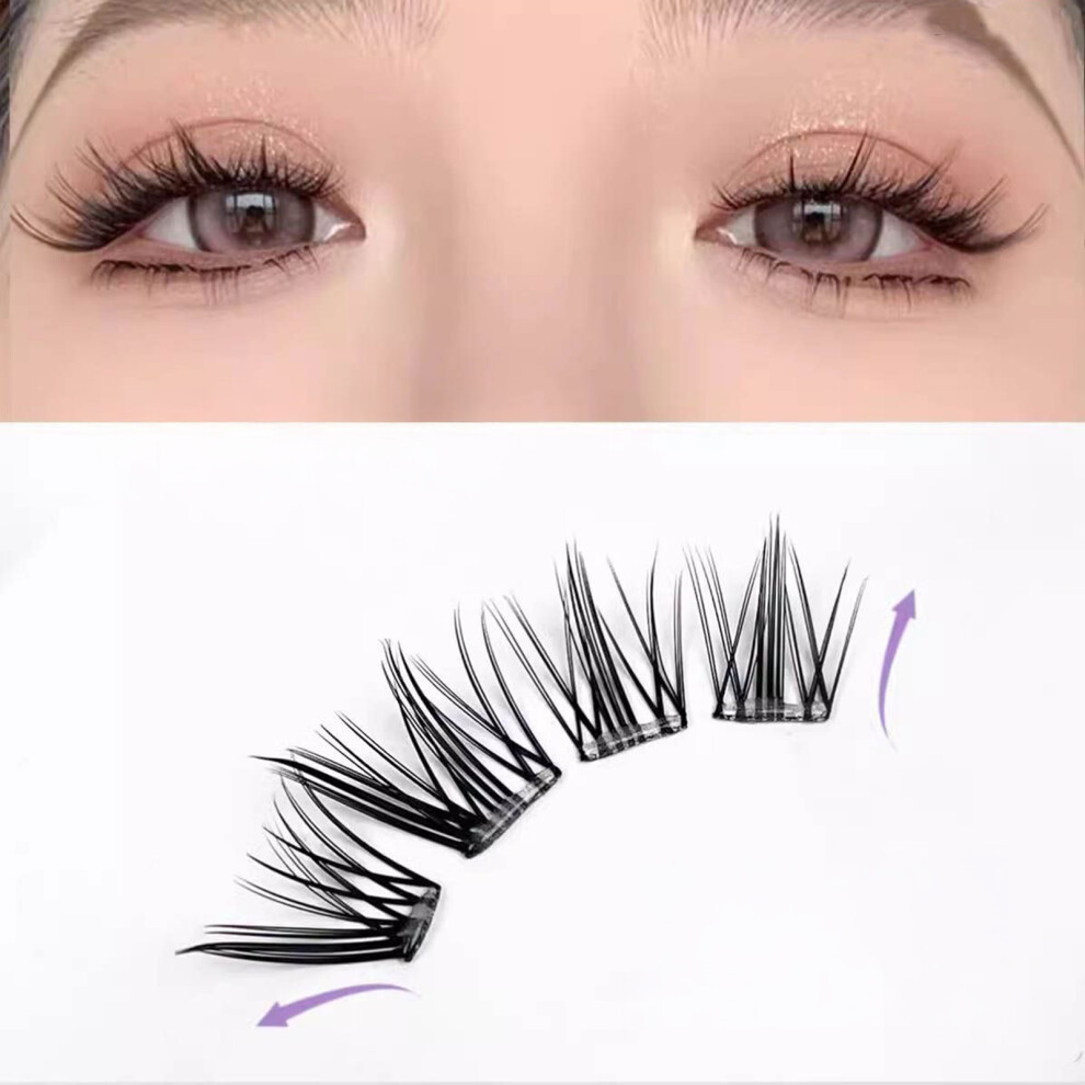Dcph-Clothing Glued Press-On Lashes, Lightweight For Daily Wear