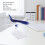 1:400 Diecast 787 Airliner Alloy Model with Stand 5