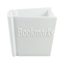 (White) 3D Bookmark Holder, PLA Plastic, Home Office Use
