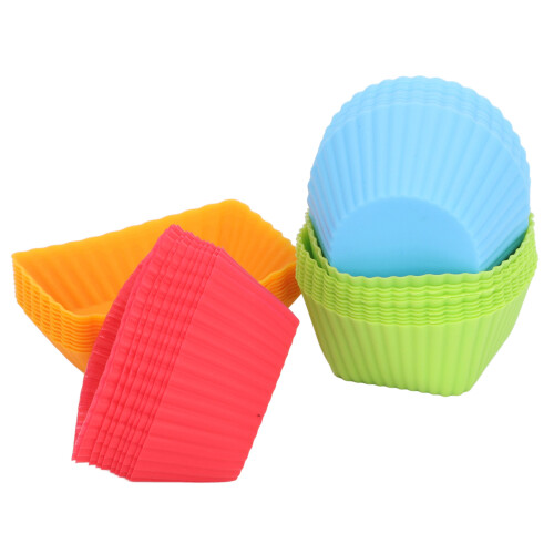40 Pack Silicone Bento Baking Cups Non-Stick Reusable Muffin Liners