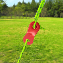 Rope Tensioner Aluminum Alloy 20pcs Slip Resistant Cord Adjustable for Camping