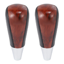 Wood Grain Car Gear Shift Knob for Camry/Harrier Fortuner Crown Land Lever Shifter Stick Black