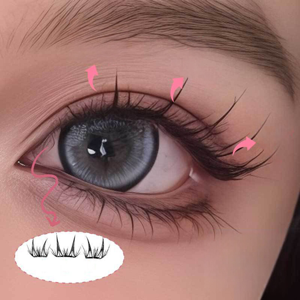 Dachuang Beauty Glue-Free Thin False Eyelashes, Lightweight & Long-Lasting