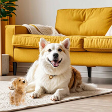 (Be good at sitting on the big golden hair) Dog Hair Memorial Keychain - Simple Dog-Shaped Pendant