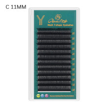 (11mm) Y-Shape Eyelash Extensions 0.07\" 2-Tip