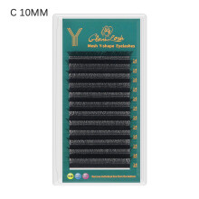 (10mm) Y-Shape Eyelash Extensions 0.07\" 2-Tip