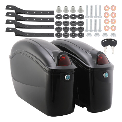 Hard Saddlebags 43x28x11.5cm Black Large Capacity 2
