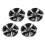 4PCS 8in Golf Cart Hub Cap, Silver/Black 1