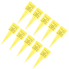 10 Stück Gelber ABS-Regenmesser, 1,5 Zoll Deck- und Rasenmesser