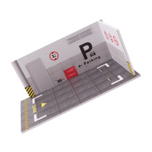 3-teiliges PVC-Parkplatzmodell im Maßstab 1:32, leicht zusammenzubauen, ideales Geschenk für Kinder