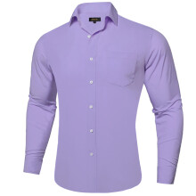 (CY-2354, XXL) Business Solid Shirts for Men Regular Fit Formal Business Social Button Down Collar Dress Shirt Long Sleeve Men Clothing