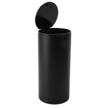 Porta bicchieri e cenere in lega di alluminio, 15x7 cm, nero, compatto e multifunzionale