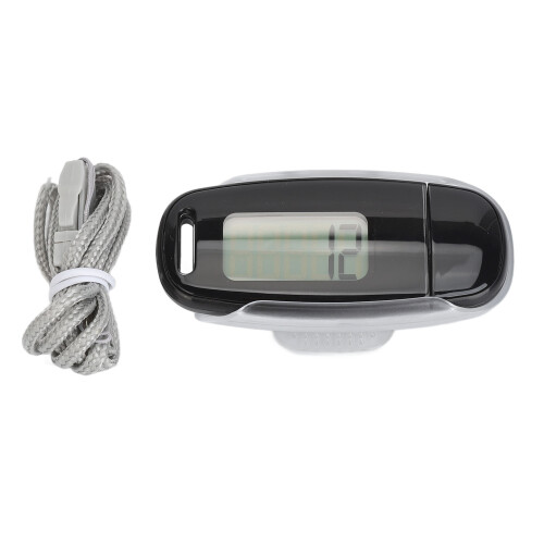Step Counter Pedometer, 50mAh, Large LCD, Black 2