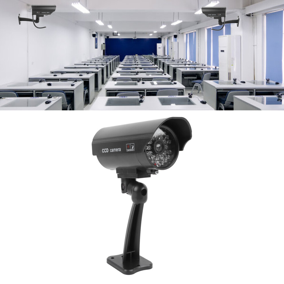 Simulated Cctv Camera With Red Flashing Lights Deterrent For Homes And Offices 8001388588427