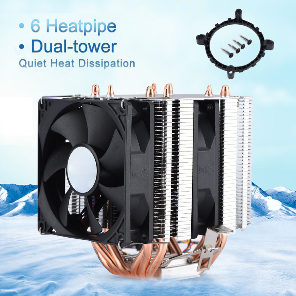 Dual Tower Cpu Air Cooler 6 Pipe 20000H 7790334331118