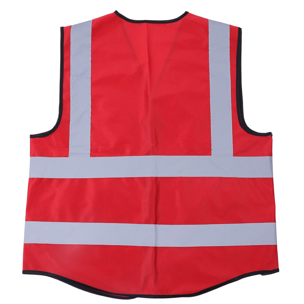 Red Multicolor Reflective Safety Waistcoat Vest Security Gear For Australia 4941392905640