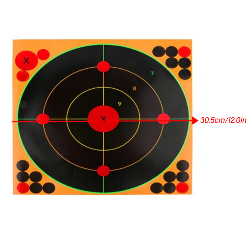 10PCS Fluorescent Splatter Paper Targets 30.5cm 1