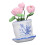 1:12 Scale Dollhouse Lotus Pot - 5cm Tall Resin 11