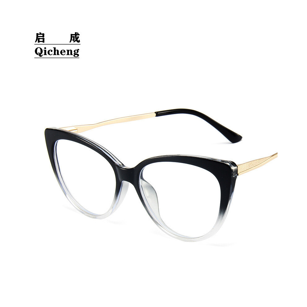 Hue-Grain (02) Tr90 Retro Cat Eye Eyeglass Frame