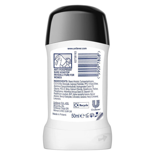 Sure Sure Antiperspirant Deodorant Stick Invisible Pure 2