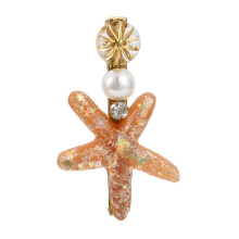 (Orange Yellow) Starfish Hair Clips Set - Non-Slip Hair Accessories