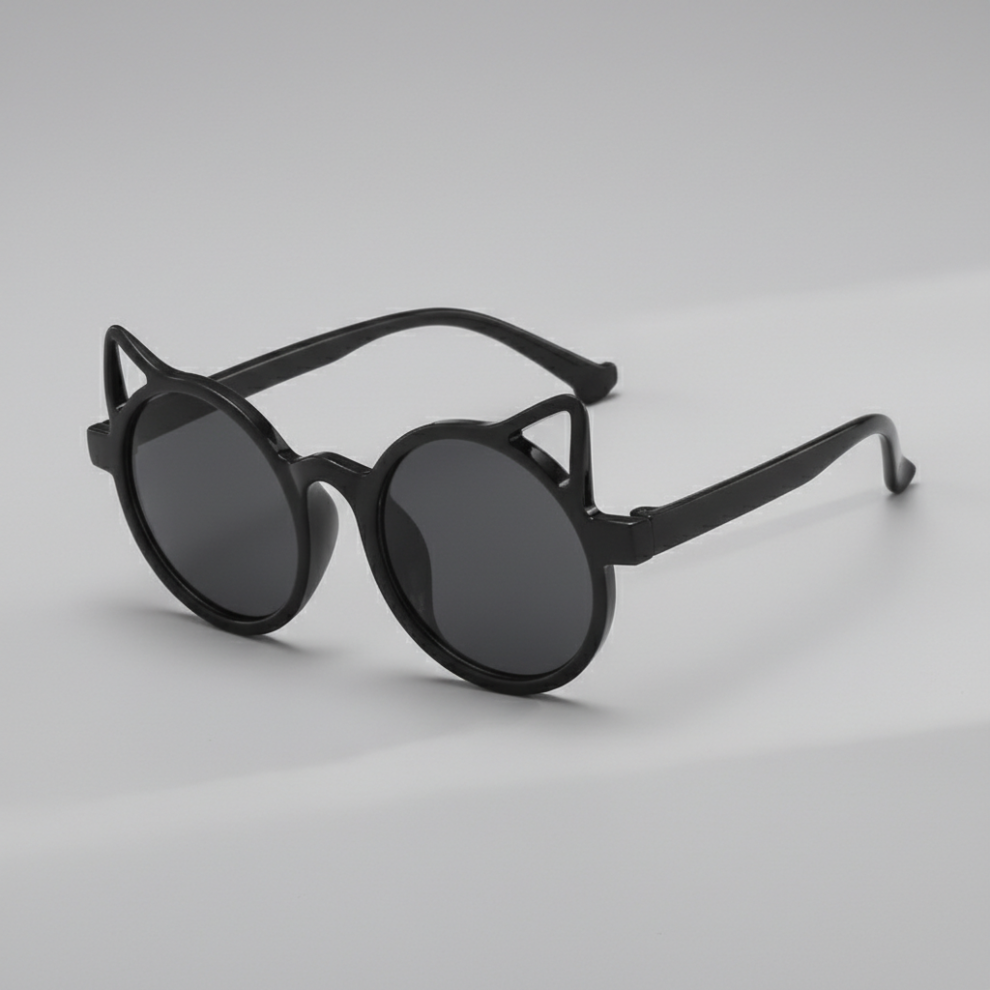 Dachuang Beauty Black (Black) Cat Ear Kids Sunglasses Uv400 Lightweight