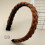 (Coffee) Minimalist Braided Leather Headband, 2.5cm Wide 1
