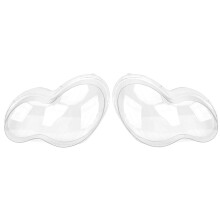 1 Pair Transparent Headlamp Lens Cover for W203