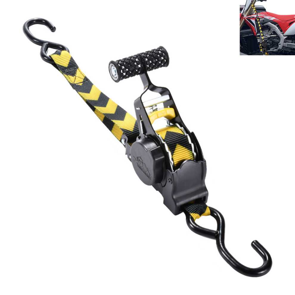 (T-Handle Black Electrophoresis, Yellow And Black Arrows) Retractable Ratchet Straps For Luggage & Travel 6431700963861