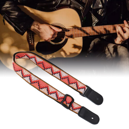 Adjustable Nylon Ukulele Strap 70-122cm with Leather accents