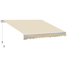 Toldo Manual Retráctil Beige 350 x 250 cm