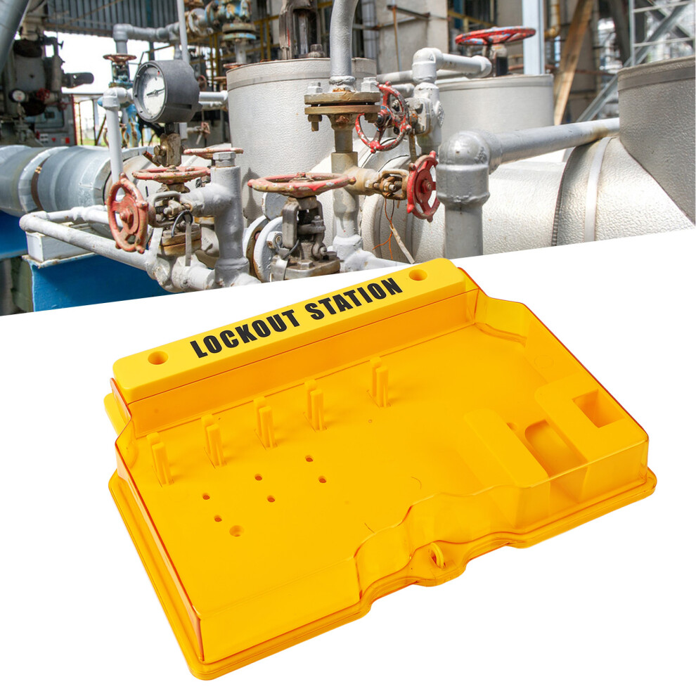 Lockout Tagout Station With 5 Locks, Plastic Construction For Industrial Safety 7651388594433
