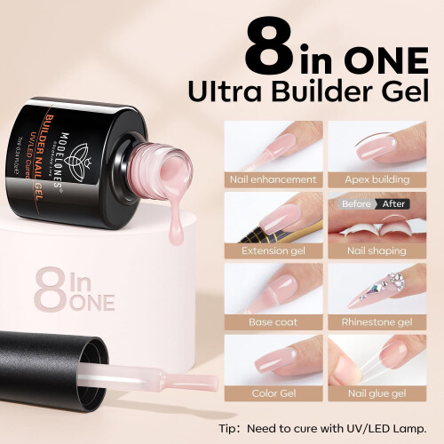 Modelones 8-in-one Builder Nail Gel Kit, 2