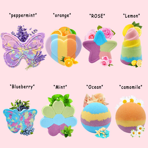 Bath Bombs,Lanwexy 8 Large Bath Bombs 1