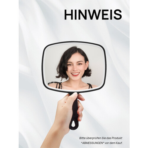 OMIRO Hand Mirror, Large Black Handheld 1