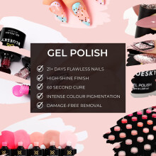 Bluesky Gel Polish Starter Kit - Pastel Neons With 24W UV LED Lamp Dryer, 3 x 10ml Polishes, Cleanser Wipes, Top and Base Coat, File and Buffer