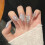 (Middle ladder) Cat Eye False Nails - Blue Manicure Art 6