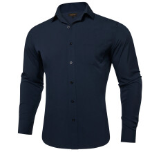(CY-2340, XXXL) Business Solid Shirts for Men Regular Fit Formal Business Social Button Down Collar Dress Shirt Long Sleeve Men Clothing