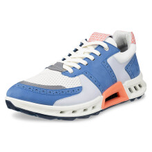 (UK 9-9.5, Federal Blue/White/Burnt Coral) Ecco Mens 2026 Biom C4 Lace Up GTX Spikeless Waterproof Leather Golf Shoes