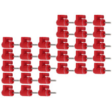 Red Head Chicken Nipple Waterer 30 Pcs Set