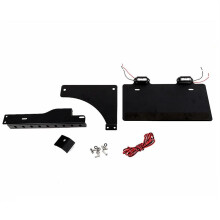 Support de Montage de Support de Cadre de Plaque D'Immatriculation ArrièRe avec LumièRe pour Accessoires Jimny 2019 2020 2021 2022 2023, Noir
