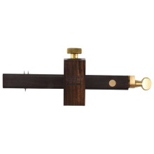 Mortise Gauge, Woodworking Scriber Marking Tool 6.4in Ebony Mortise Square Gauge, Brass Screw Type Sliding Mark Scraper