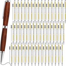 Kit Canetas WoodenTwist 48 Peças, Kit Canetas Finas 7 mm, Conjunto Canetas Twist com Torno Substituição, Faça Você Mesmo, Caneta Cobre, Materiais