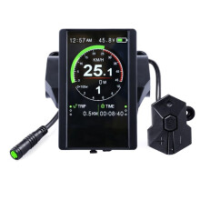 Nueva Pantalla Colorida P850C VelocíMetro con Asistencia de 9 Niveles para Bicicleta EléCtrica Bafang BBS01B BBS02B BBSHD