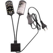 X7 Dual Super Bright LED Aquatic Plant Grow Lamp Aquarium Light Waterproof Clip- Fish Tank Lamp EU Plug